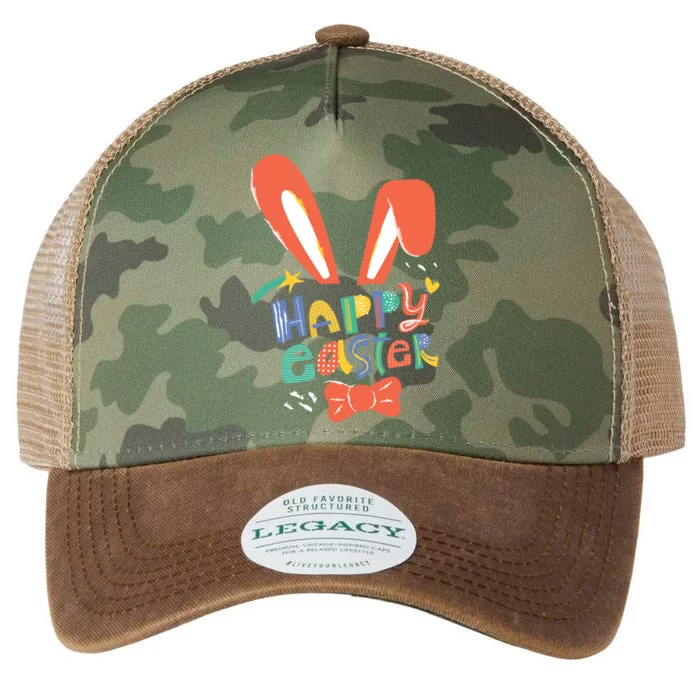 Happy Easter Bow Legacy Tie Dye Trucker Hat