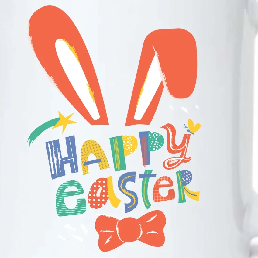 Happy Easter Bow Black Color Changing Mug