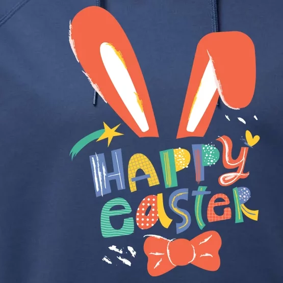 Happy Easter Bow Performance Fleece Hoodie