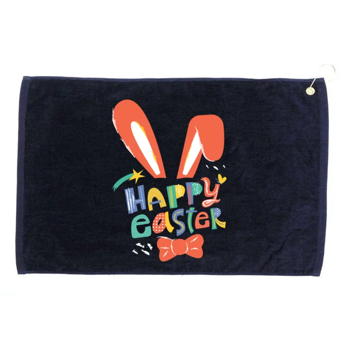 Happy Easter Bow Grommeted Golf Towel