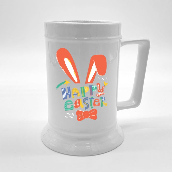 Happy Easter Bow Front & Back Beer Stein