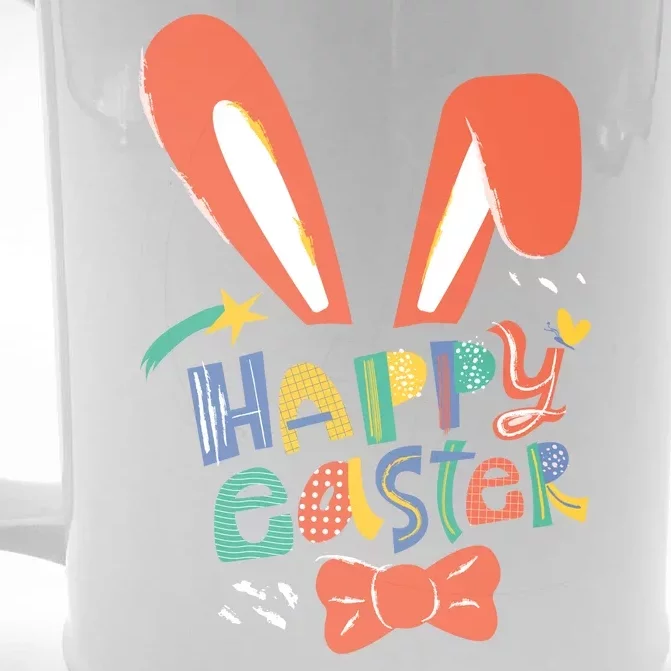 Happy Easter Bow Front & Back Beer Stein