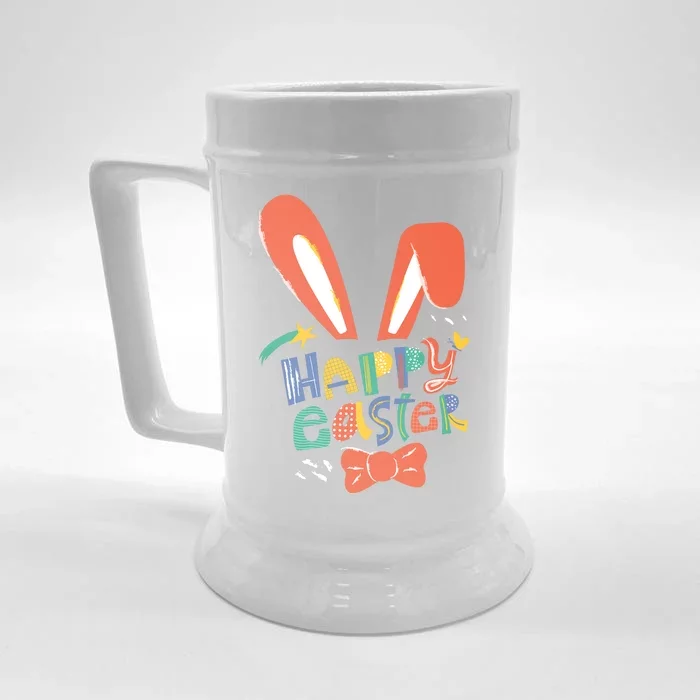 Happy Easter Bow Front & Back Beer Stein