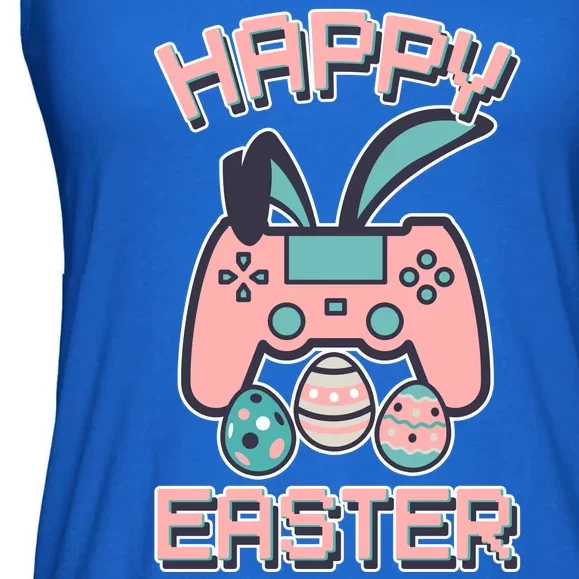 Happy Easter Bunny Game Controller Ladies Essential Flowy Tank