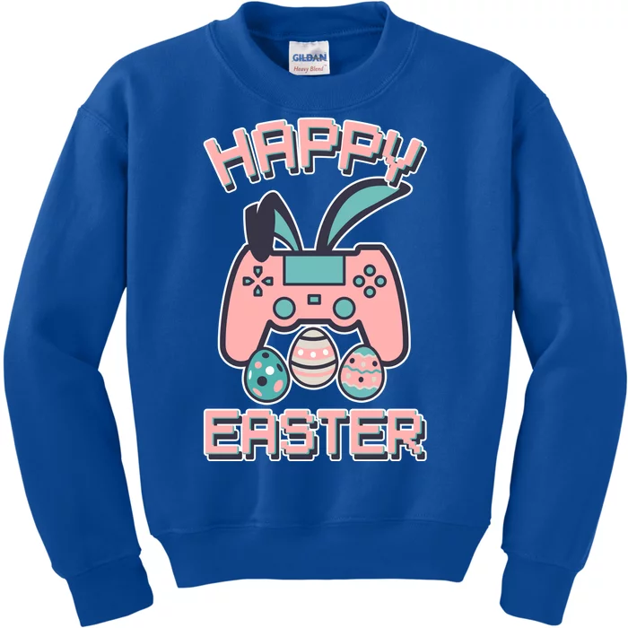 Happy Easter Bunny Game Controller Kids Sweatshirt