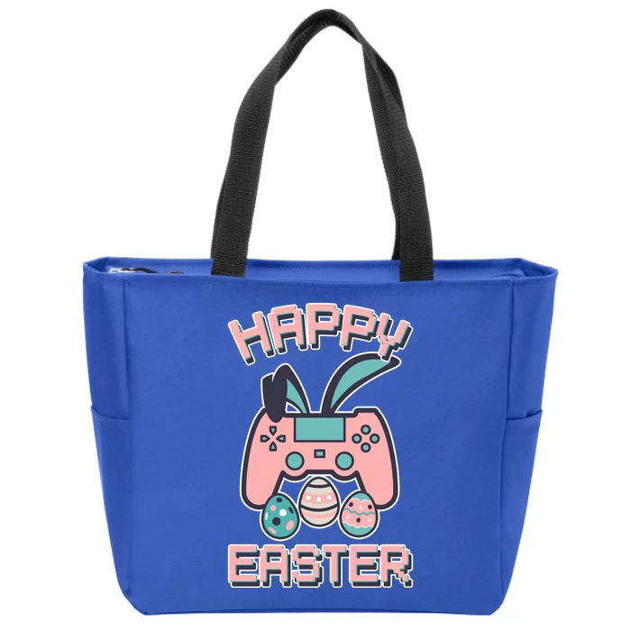 Happy Easter Bunny Game Controller Zip Tote Bag