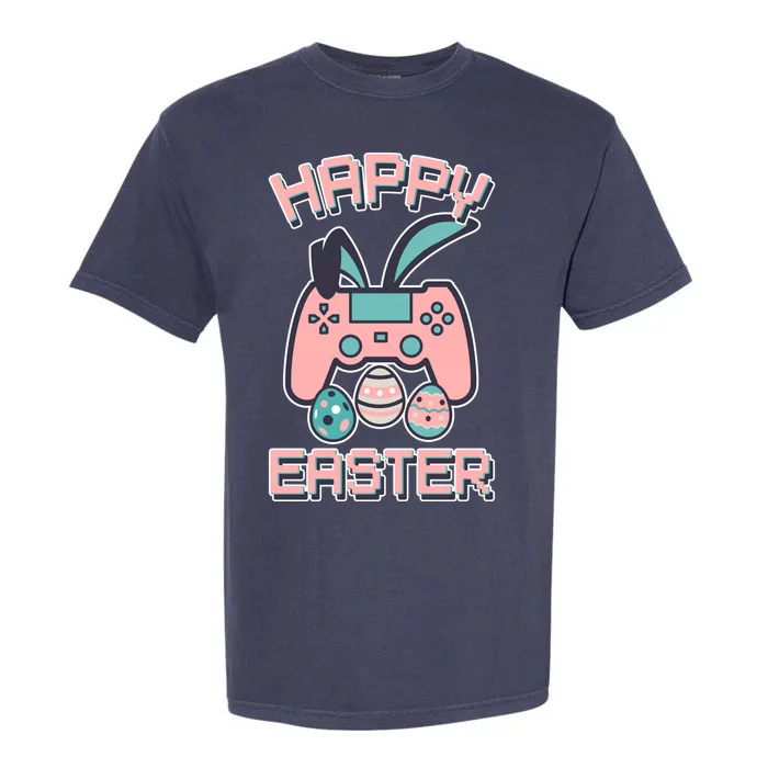 Happy Easter Bunny Game Controller Garment-Dyed Heavyweight T-Shirt