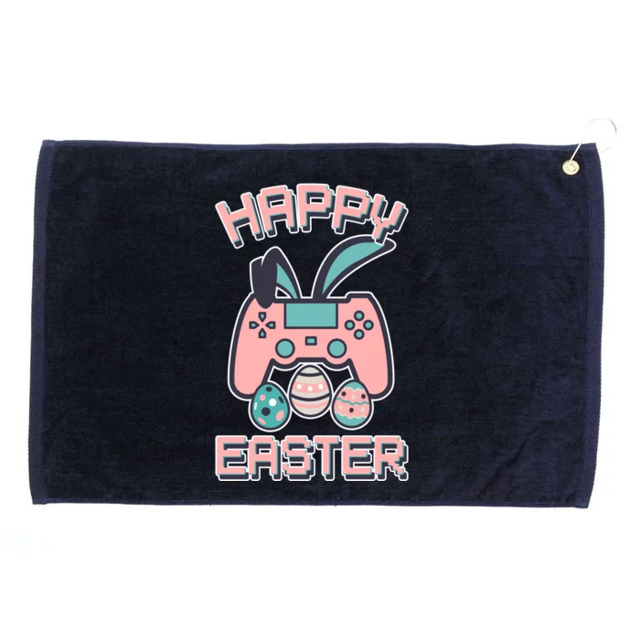 Happy Easter Bunny Game Controller Grommeted Golf Towel