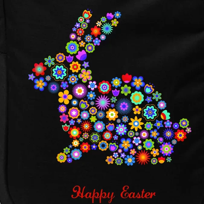 Happy Easter Bunny Rabbit Flowers Logo Impact Tech Backpack