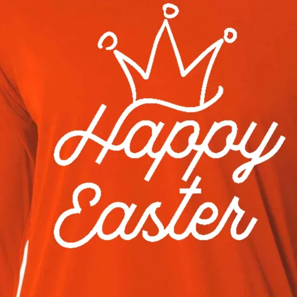 Happy Easter Crown Cooling Performance Long Sleeve Crew