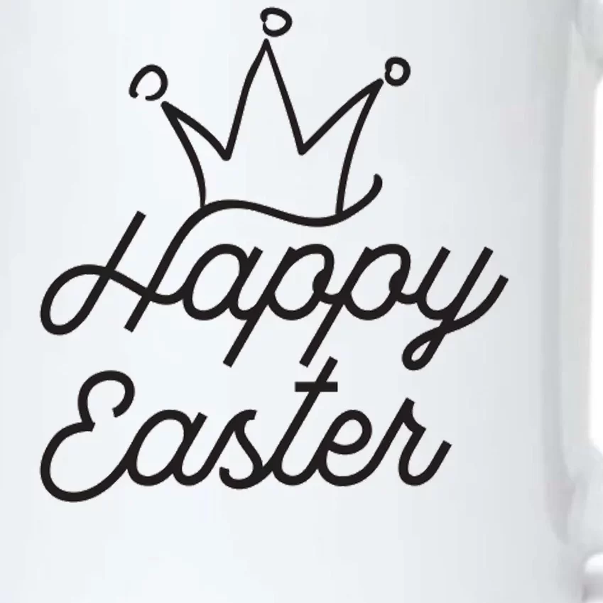 Happy Easter Crown Black Color Changing Mug