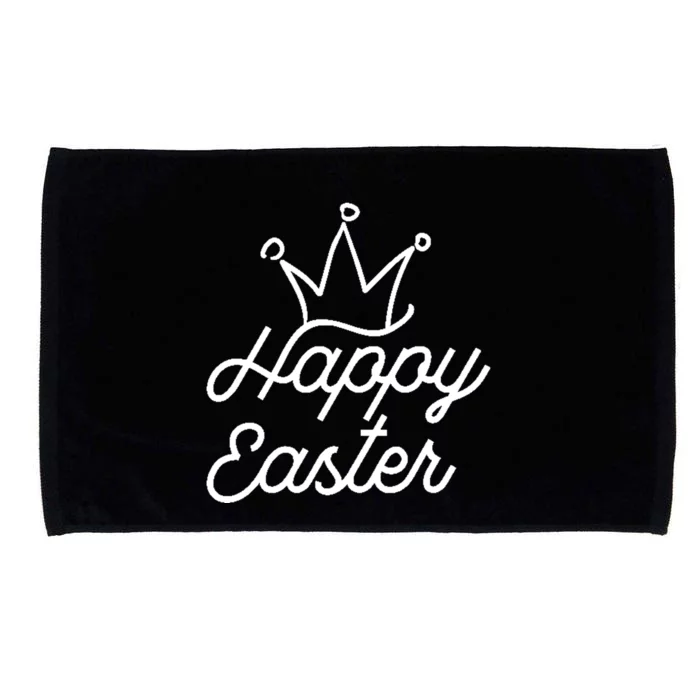 Happy Easter Crown Microfiber Hand Towel