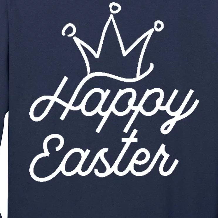 Happy Easter Crown Tall Long Sleeve T-Shirt