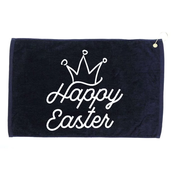 Happy Easter Crown Grommeted Golf Towel