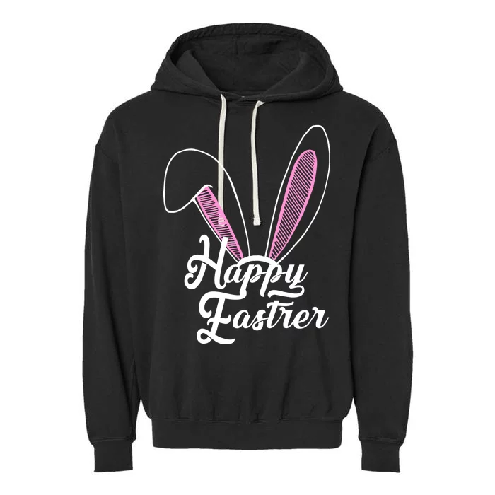 Happy Easter Cute Bunny Ears Garment-Dyed Fleece Hoodie