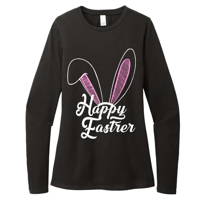 Happy Easter Cute Bunny Ears Womens CVC Long Sleeve Shirt