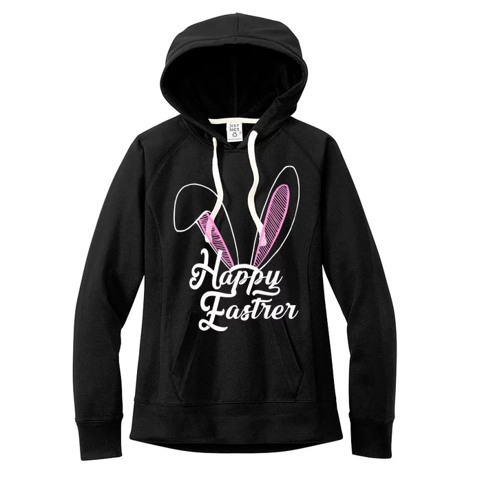 Happy Easter Cute Bunny Ears Women's Fleece Hoodie