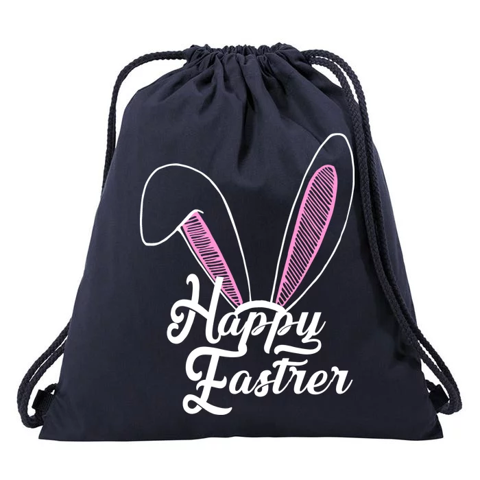 Happy Easter Cute Bunny Ears Drawstring Bag