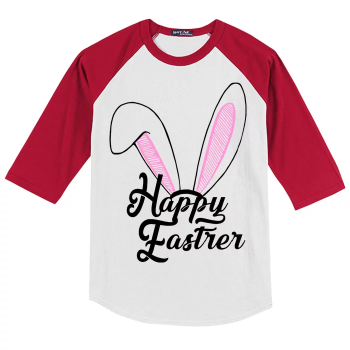 Happy Easter Cute Bunny Ears Kids Colorblock Raglan Jersey