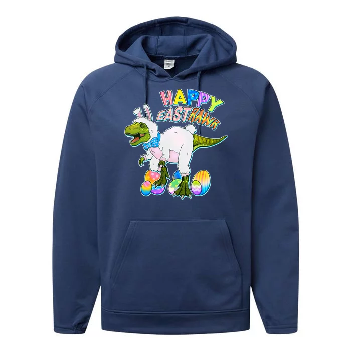 Happy Easter EastRawr T-Rex Performance Fleece Hoodie