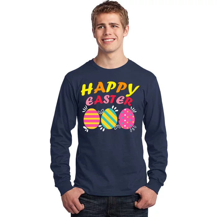 Happy Easter Eggs Tall Long Sleeve T-Shirt