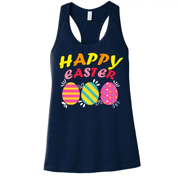 Happy Easter Eggs Women's Racerback Tank