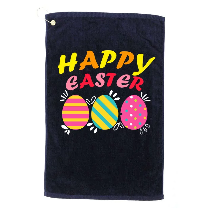 Happy Easter Eggs Platinum Collection Golf Towel