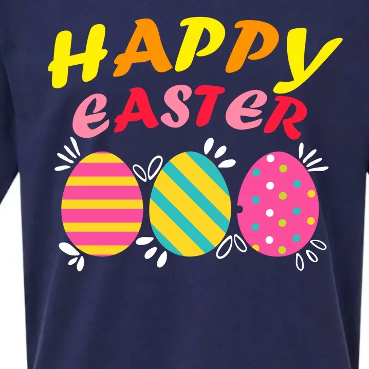 Happy Easter Eggs Sueded Cloud Jersey T-Shirt