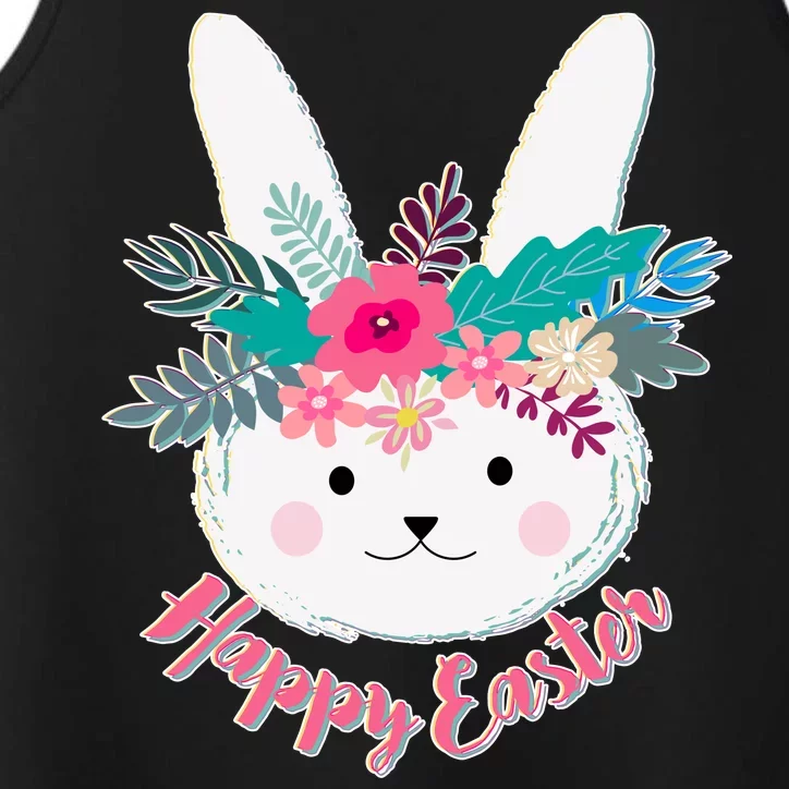 Happy Easter Flower Bunny Performance Tank