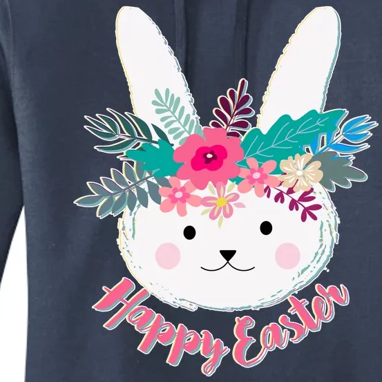 Happy Easter Flower Bunny Women's Pullover Hoodie