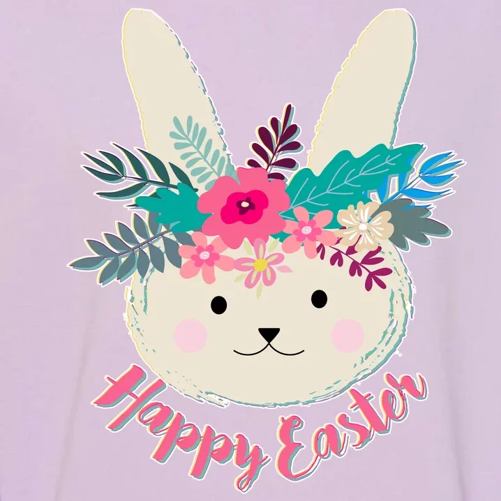 Happy Easter Flower Bunny Garment-Dyed Sweatshirt