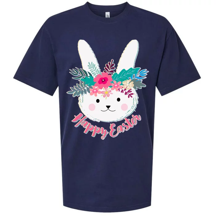 Happy Easter Flower Bunny Sueded Cloud Jersey T-Shirt