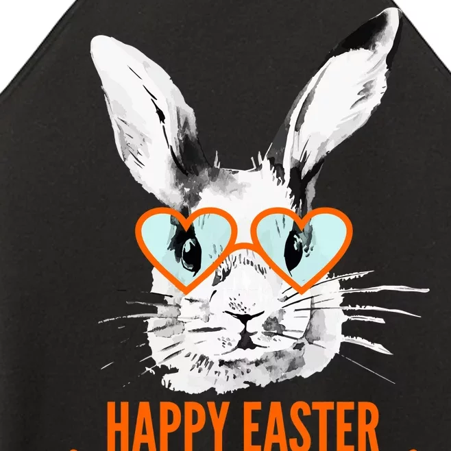 Happy Easter Hipster Bunny Rabbit Women’s Perfect Tri Rocker Tank