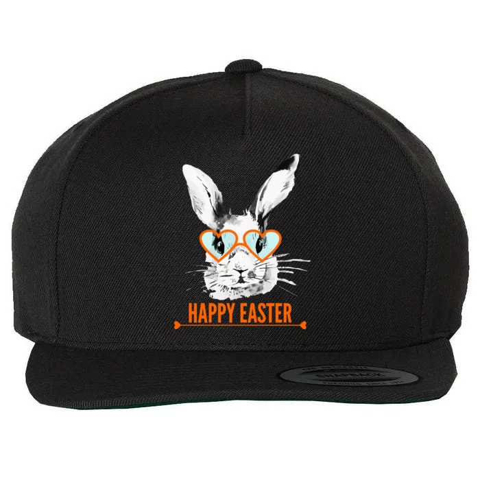 Happy Easter Hipster Bunny Rabbit Wool Snapback Cap