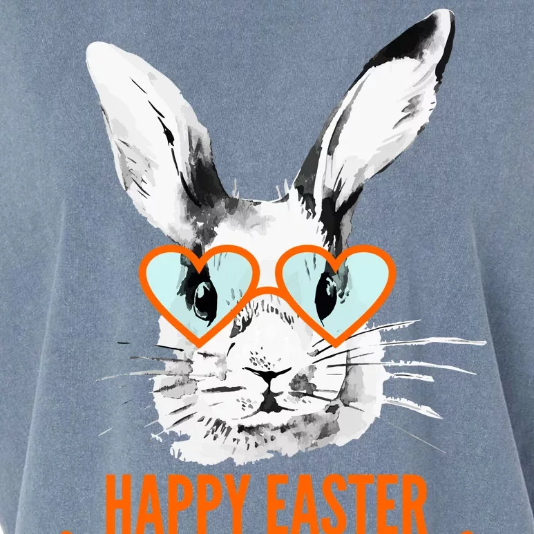 Happy Easter Hipster Bunny Rabbit Garment-Dyed Women's Muscle Tee