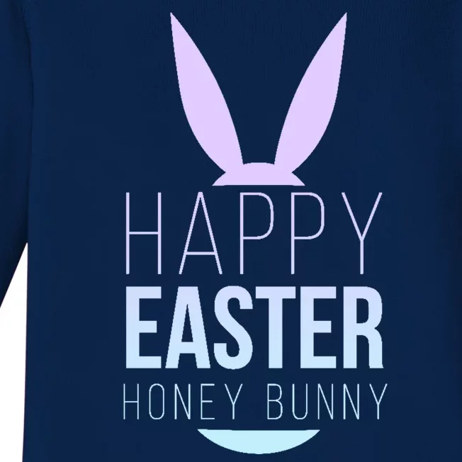 Happy Easter Honey Bunny Baby Long Sleeve Bodysuit