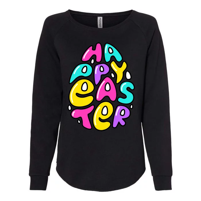 Happy Easter Pastel Egg Womens California Wash Sweatshirt