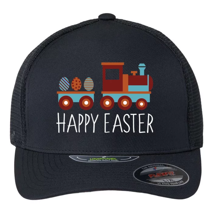 Happy Easter Train Flexfit Unipanel Trucker Cap