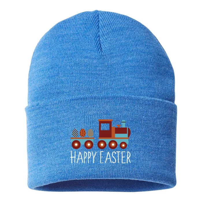 Happy Easter Train Sustainable Knit Beanie