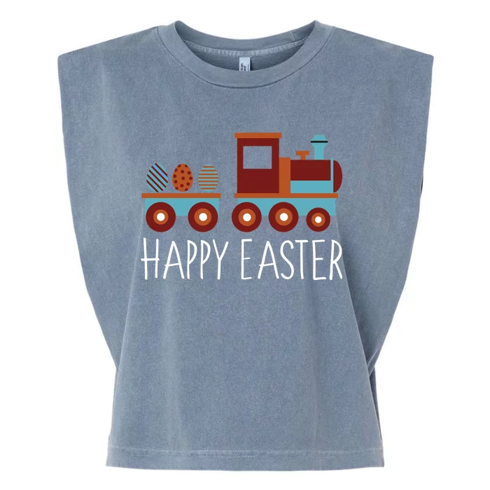 Happy Easter Train Garment-Dyed Women's Muscle Tee