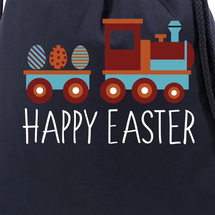 Happy Easter Train Drawstring Bag