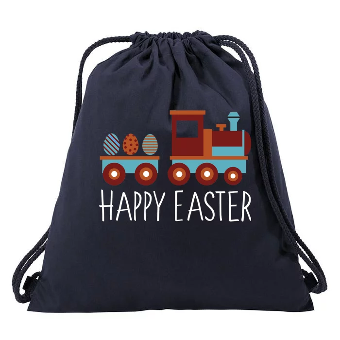 Happy Easter Train Drawstring Bag