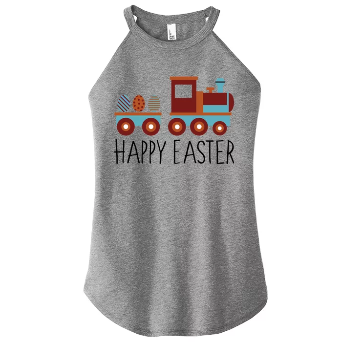 Happy Easter Train Women’s Perfect Tri Rocker Tank