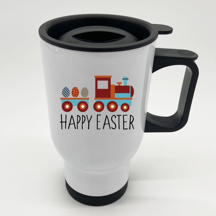 Happy Easter Train Front & Back Stainless Steel Travel Mug