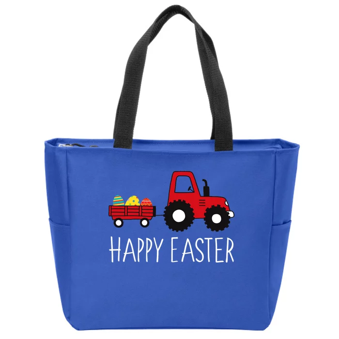 Happy Easter Truck Zip Tote Bag