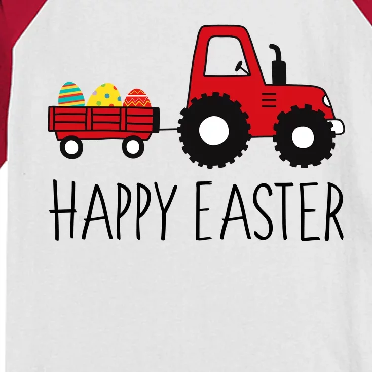 Happy Easter Truck Kids Colorblock Raglan Jersey