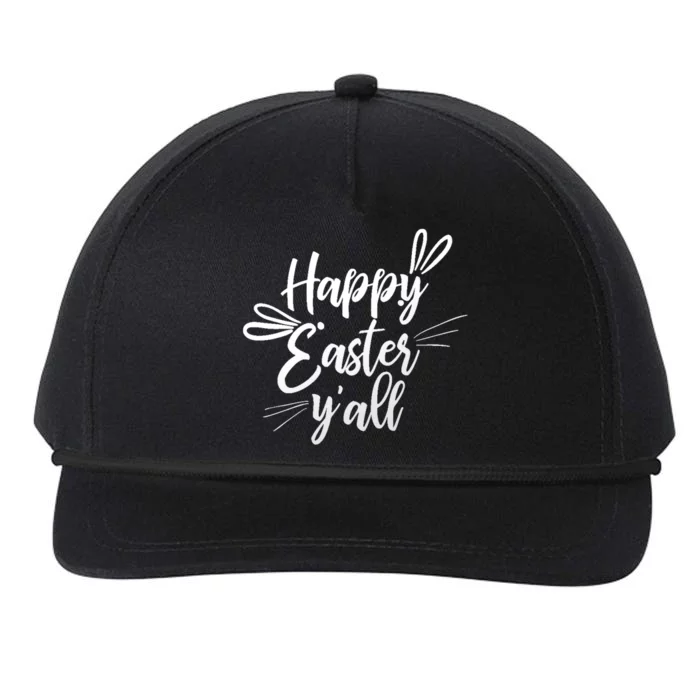 Happy Easter Y'all Bunny Ears Snapback Five-Panel Rope Hat