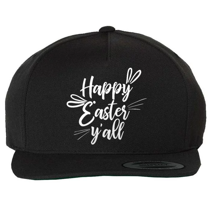 Happy Easter Y'all Bunny Ears Wool Snapback Cap