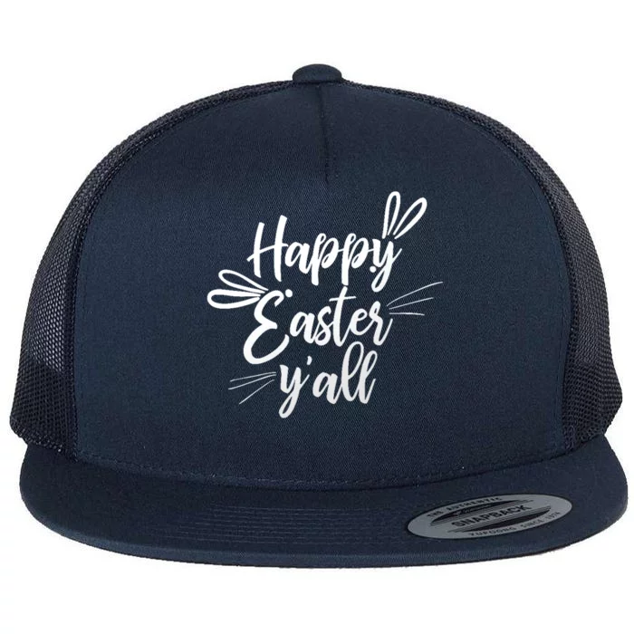 Happy Easter Y'all Bunny Ears Flat Bill Trucker Hat