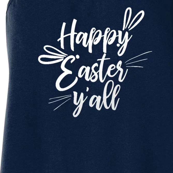 Happy Easter Y'all Bunny Ears Women's Racerback Tank